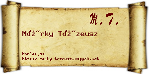 Márky Tézeusz névjegykártya
